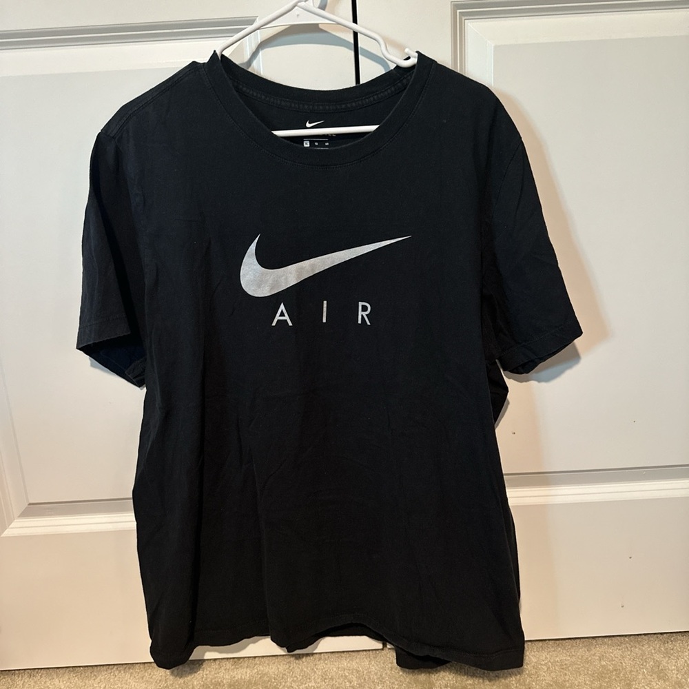 Nike Black Tee with White Logo